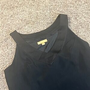 Limited Edition Black Sleeveless V-Neck A-Line Shift Dress Large